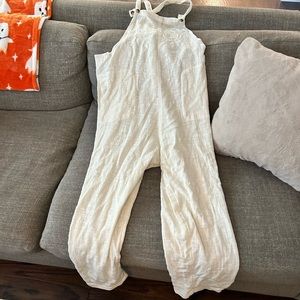 Linen Free People Romper oversized xs NWT